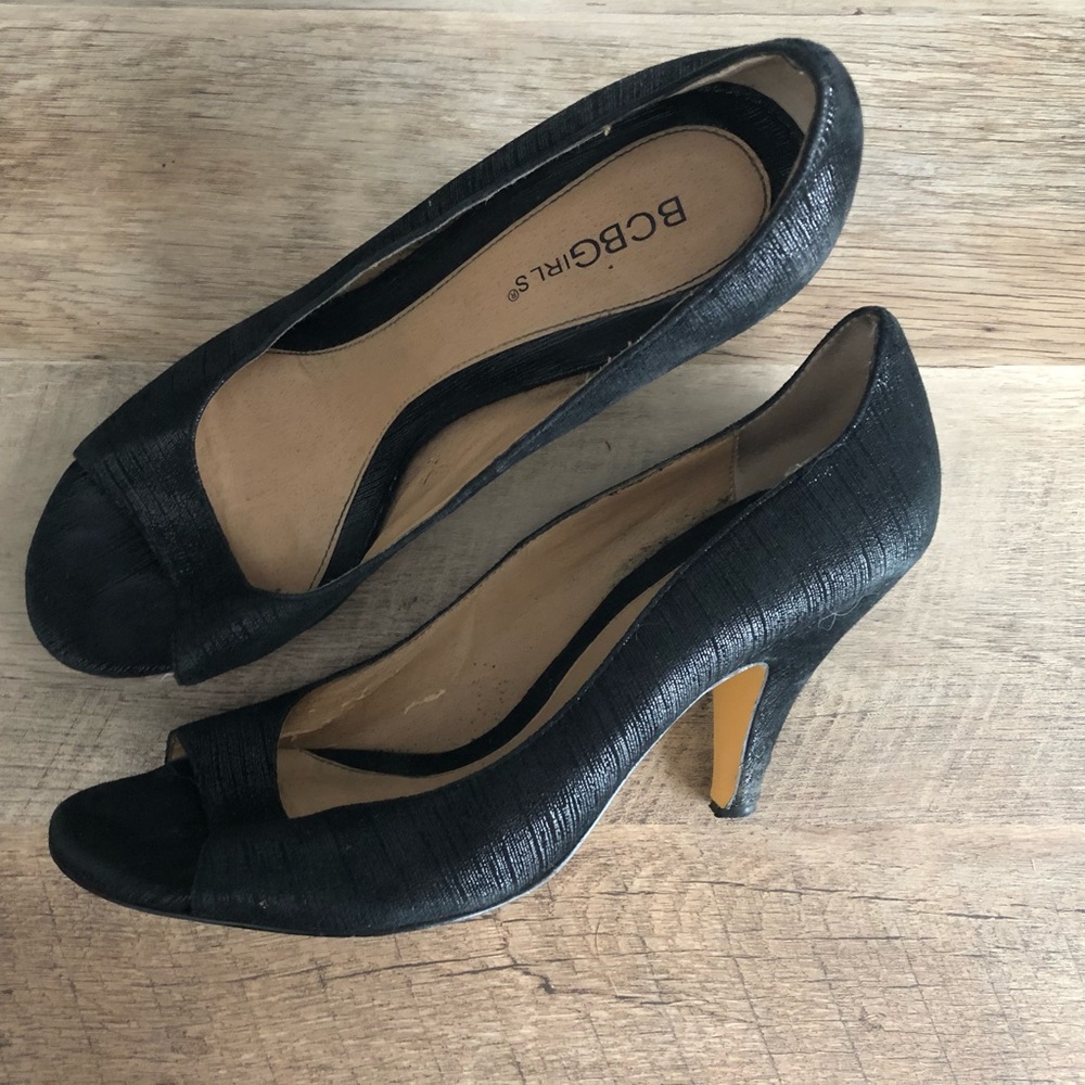 BCBG Open Toed High Heels